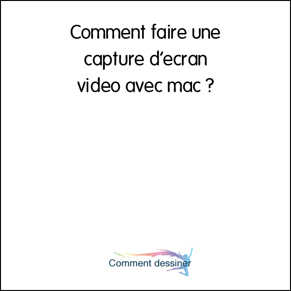 Comment faire une capture d’écran vidéo avec mac